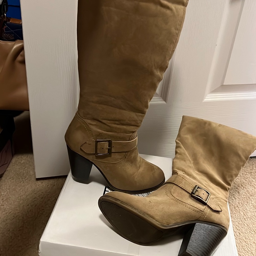 Taupe F21 tall boots